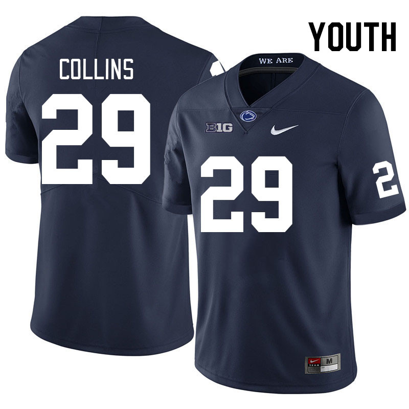 Youth #29 Audavion Collins Penn State Nittany Lions College Football Jerseys Stitched Sale-Navy